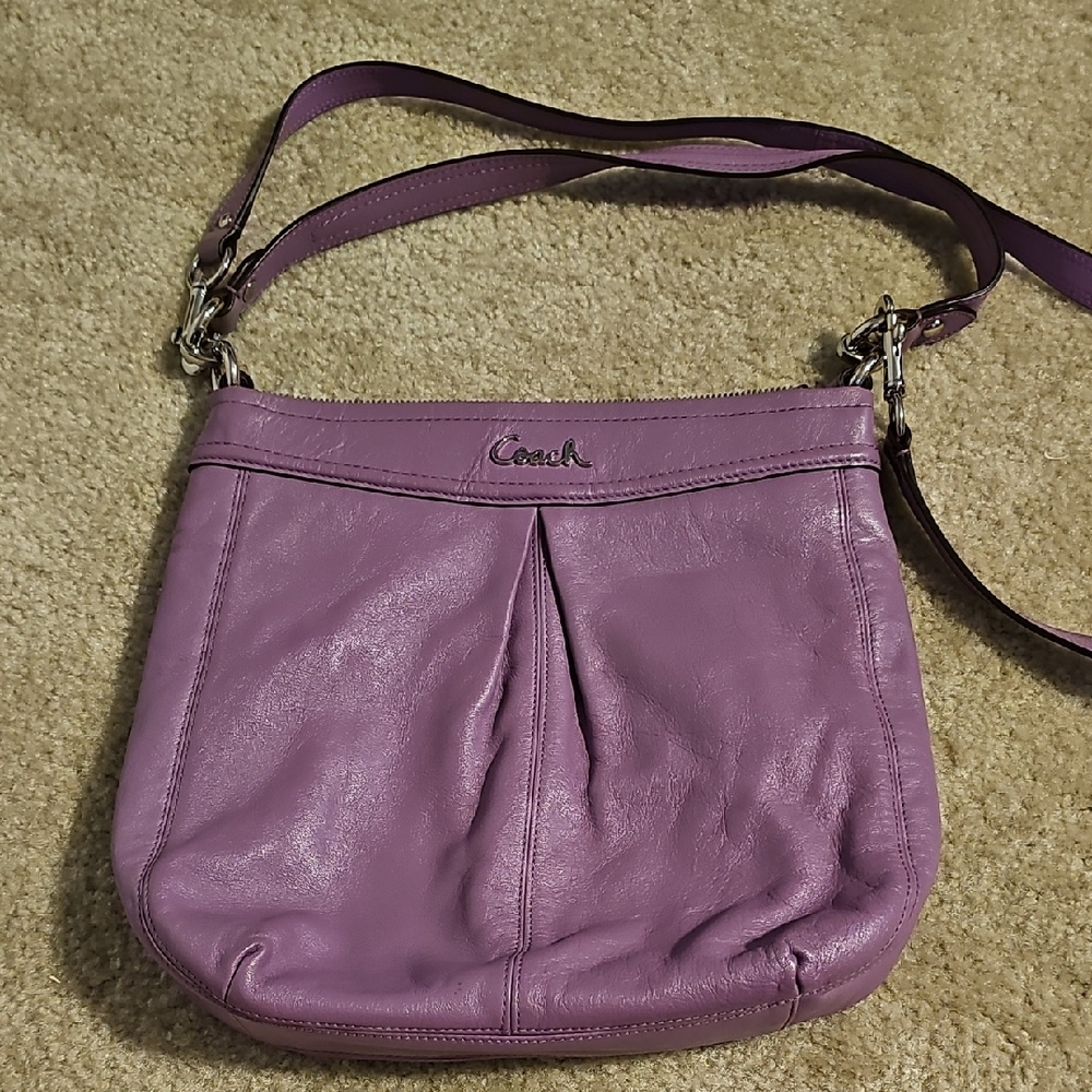 Coach Lavender Leather Crossbody Bag